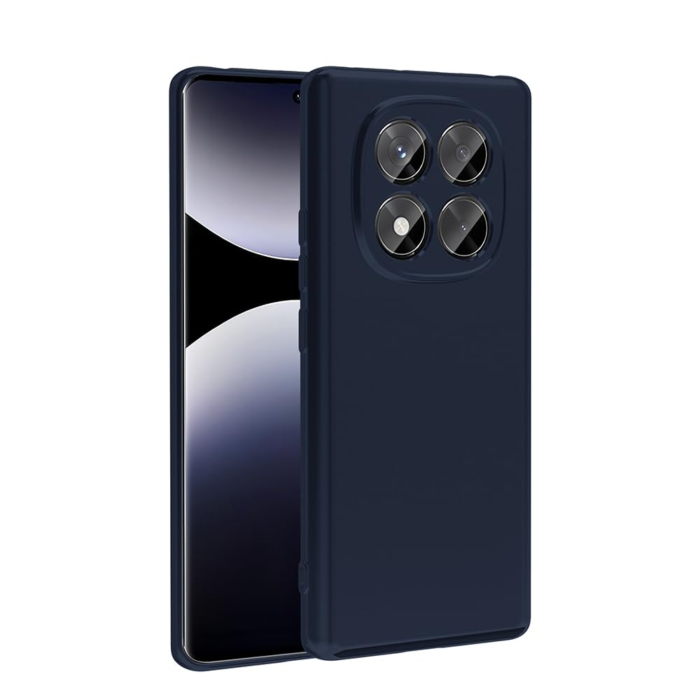 Zore Xiaomi ile uyumlu Redmi Note 14 Pro 4G Kılıf Zore Premier Silikon Kapak Lacivert