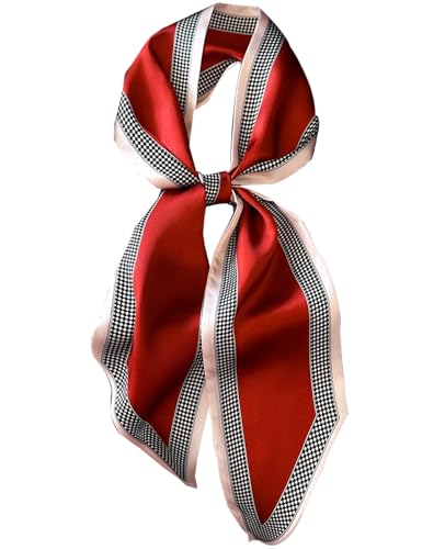 Head Scarf Purse Handle Neck Satin Hair Scarfs For Bag Lightweight Silky Long Thin Women's Fashion Scarves 59 * 5.9”