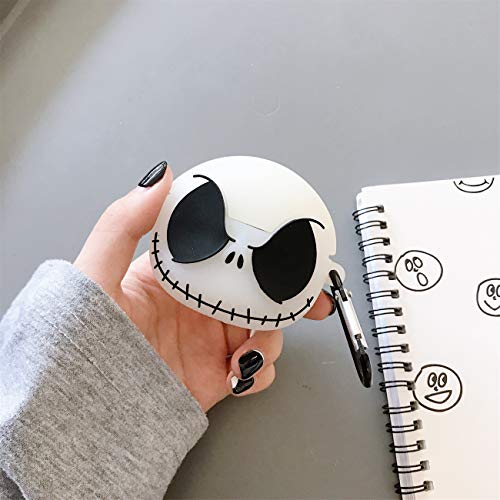 Jowhep Case For Airpod Pro 2019/Pro 2 Gen 2022 Cartoon Cute Silicone Cover With Keychain Fashion Funny Soft Skin For Air Pods Pro Girls Boys Kids Shell Cases For Airpods Pro Luminous Skull #TOP6