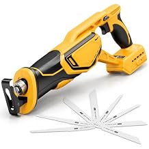 Cordless Reciprocating Saw Compatible with Dewalt 20V MAX BatteryNO Battery, Brushless Mini Reciprocating Saw 0-3500 SPM Variable Speed, Cordless sawzall with 8 Blades for Wood, PVC, Metal Cutting