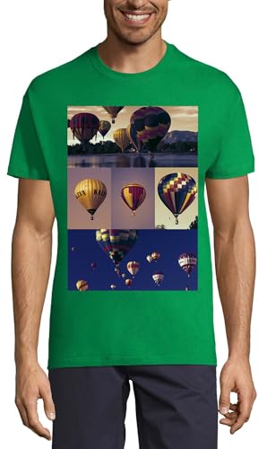 T-Shirt Cotton T-Shirt Homme Vert Kelly Col Rond Imprimé Graphique Photo Art