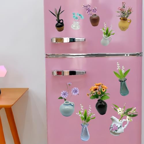 Imanes para Refrigerador Mini Jarrón Cerámica 8 Piezas miniatura 2