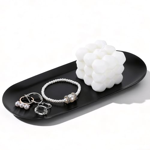 Qulkws Candle Trimmer Tray Stainless Steel Decorative Trays Candles Holder Candles Wick Trimmer Trays Tray Candle Accessories (9.05 x 3.74 x 0.39 inch)