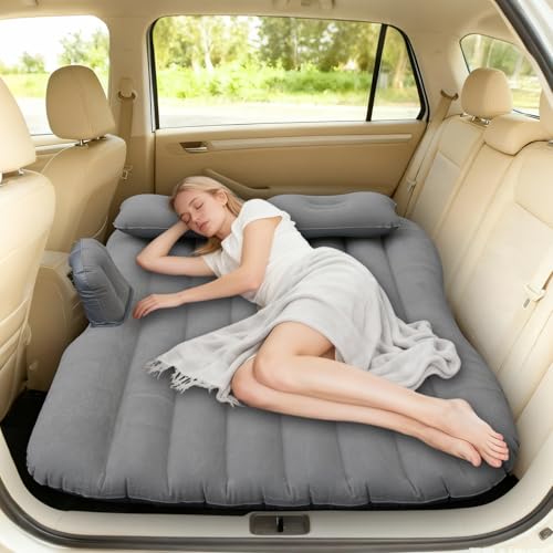 Image of Onirii Inflatable Car Air Mattress Back Seat Bed Car Camping Air Mattress Blow Up Bed,135x83 cm Portable Car Travel Mattress,Car Sleeping Mattress Bed for Small Car Universal SUV | 53 inch (L)x 32.6 inch (W) Portable Thickened Car Travel Camping Sleeping Air Mattress Blow Up Bed for Small Compact Car SUV