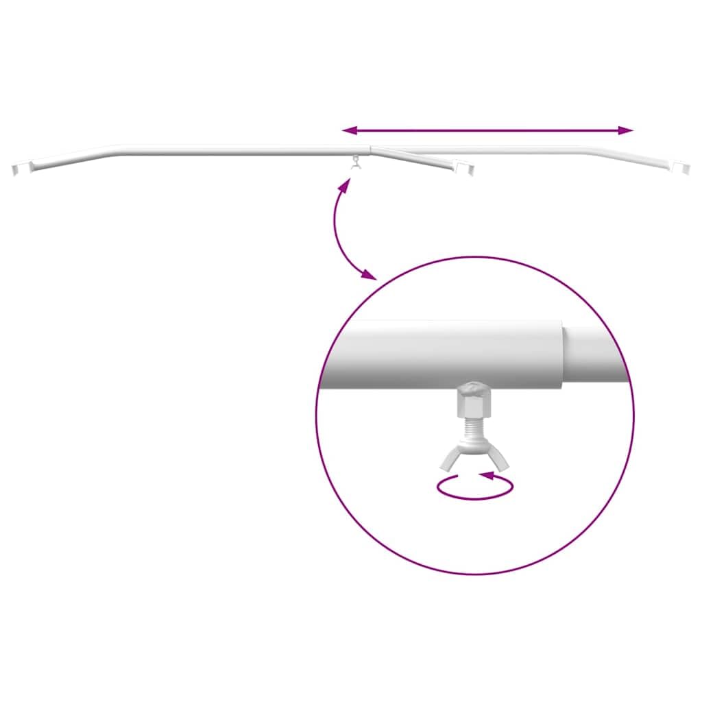 Zestaw 2 uchwytów na plandeki do przyczepy, 102-155 cm, regulowane pręty z aluminium, odporna na warunki atmosferyczne, do przyczep osobowych