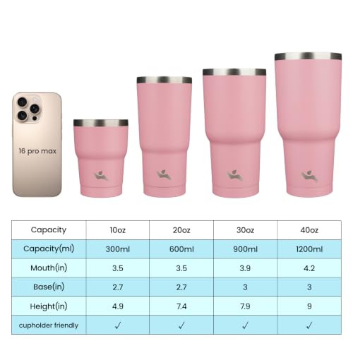 Image of Konokyo 10 oz Tumbler with Handle and Straw, Insulated Travel Mug