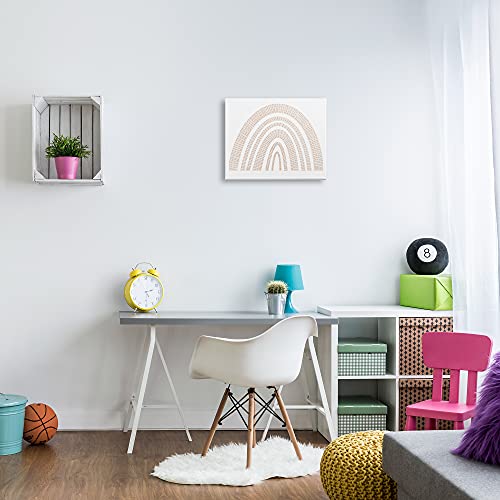 Image of Stupell Industries 'Neutral Patterned Rainbow Arches Minimal'| Canvas Art | Stupell Industries | 20 x 16 Inches, Easy to Hang and Sturdy, Made in USA, by Lil' Rue