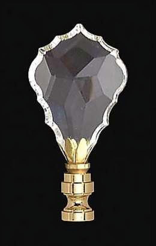B&P Lamp® Crystal and Brass Finial, Tap 1/4-2F