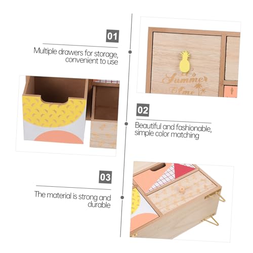 Boîte de rangement en bois à compartiments facile à utiliser chez soi - 4