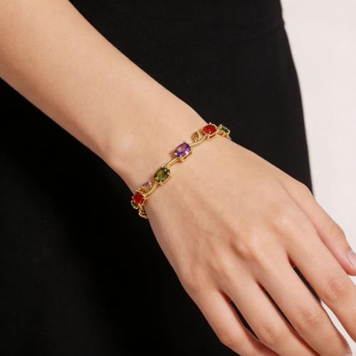 Image of Shining Diva Fashion Tulip Bracelet for Women, Floral Crystal, Anti Tarnish Jewellery Stylish Bracelet Gifts for Girls