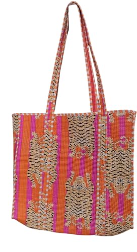 Bolso Tote acolchado de algodón 100% con estampado floral miniatura 6