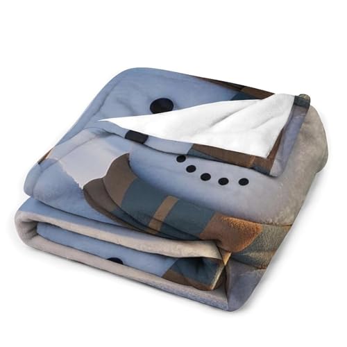 Couverture en flanelle douce de qualité supérieure motif neige