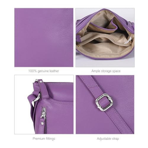 Image of Leather Crossbody Bags for Women - Ladies Sling Handbags - Medium Cross body Purses Handbags - Purses For Women