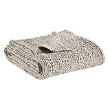 Vivaraise   Jeté de lit et de canapé Tana – Couverture d'appoint, Couette légère réversible – 100% Coton lavé Stonewashed – Tissage nid d'abeille