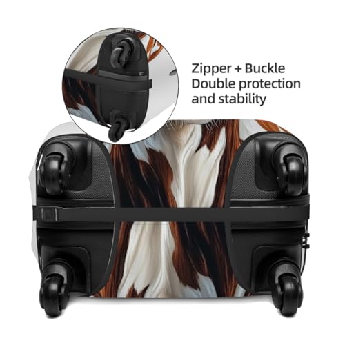 Cow Colorful Flower Stretchable Luggage Covers for Suitcase TSA Approved, Dust Proof and Scratch Resistant Travel Luggage Protector for Carry On (25-28 in)3