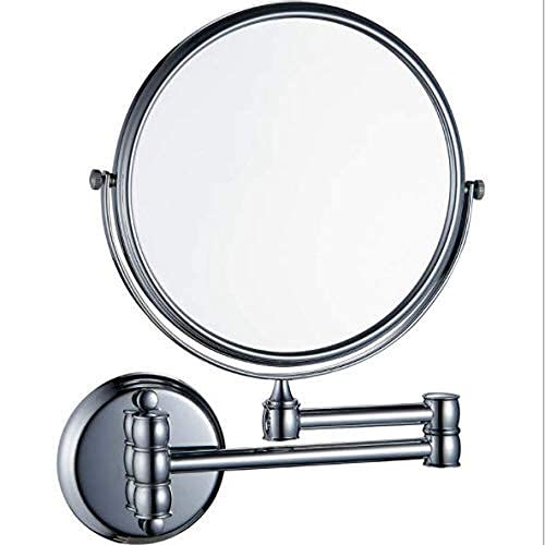 Miroir de maquillage mural rond en verre argenté de qualité supérieure 7,8 pouces