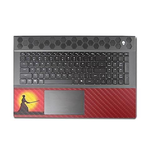 Image of MightySkins Carbon Fiber Skin Compatible With Alienware M18 R1 (2023) Full Wrap Kit - Sunset Samurai | Protective Durable Textured Carbon Fiber Finish | Easy To Apply & Change Styles | Made in the USA