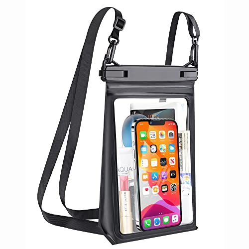 Large Waterproof Phone Pouch, Floating Dry Bag for iPhone 14 13 12 11 Pro Max Galaxy S22 S21 Large Capacity Waterproof Bag Sunscreen Glasses Storage Universal Dry Pouch for Swimming Rafting Boating