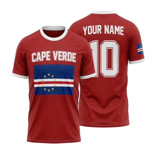 Custom Cape Verde Soccer Jersey for Men Women, Personalized Cabo Verde Football Jersey with Name Number, Cape Verdean Fan Shirt, Supporter Soccer Jersey, TT15