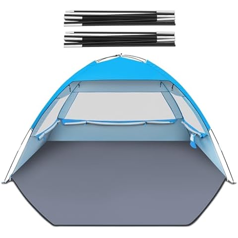 Gorich Beach Tent for 3 People + Beach Tent Poles for Replacement (3 People, SkyBlue) Cover