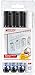 Produktbild edding 360 - Whiteboard-Marker + 1 x edding 90 Glasboard-Marker Gratis - schwarz, weiß - 2-3 mm - 3+1 Set - Stifte zum Schreiben und Markieren auf Whiteboards, auch für Flipcharts