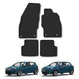 Vauxhall Corsa D/E (2006-2019) Rubber Car Mats Accessories Tailored Fit Compatible Accessory Waterproof Protection Non-Slip Floor Mats Full Coverage Durable Front Rear Set Coverage with Clips