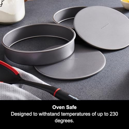 Morphy Richards 8" Loose Base Shallow Cake Tin Set - Non-Stick Carbon Steel Sandwich Pan for Victoria Sponge, Cheesecake & Layered Cakes, 849007 - Image 6