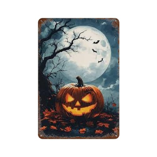 Halloween Tin Sign - "Uncover the Secrets and Traditions" Spooky