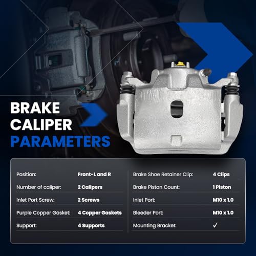 Image of Front Brake Caliper Assembly Replaces for 19-B2916 19-B2917, Compatible with Acura ILX 2013-2015 2.4L, Compatible with Honda Civic 2012-2015 2.4L, for CR-V 2005-2006 2.4L L4 GAS