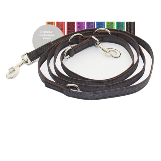 Mini Führleine Hundeleine Nylonleine 3-fach verstellbar 4m Beere 2 Activity4Dogs Hundeleine Nylon, Anti-Slip rutschfest, 2,80 m lang, 4-Fach verstellbar, Multileine, für mittelgroße und große Hunde, in Mehreren Farben lieferbar, (2,80m braun), Made IN Germany