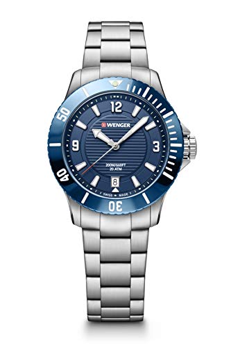 WENGER Swiss Made Analog Quartz Women’s Watch (Seaforce Small Blue Dial Two-Tone 316L Skin Friendly (Surgical Grade) Stainless Steel Strap- Stylish and Original) Model Number: 01.0621.111 (B08BPFZBCD) Amazon Price History, Amazon Price Tracker