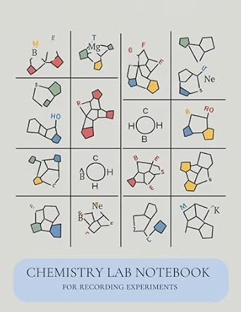 Chemistry Lab Notebook for Recording Experiments with Periodic Table and Data Analysis