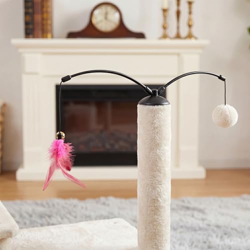 Árbol para gato con rascador y hamaca blanca miniatura 5