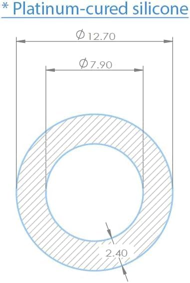 5/16" ID Silicone Tubing, 1/2" OD, Size 35, 10ft, Medical Grade for Peristaltic Pump, Platinum Cured, FDA Registered, High Performance