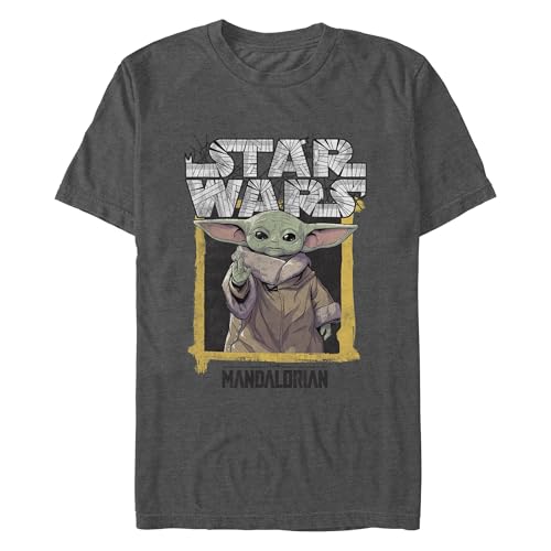 T-shirt Mandalorian Grogu Mummy pour homme en coton noir