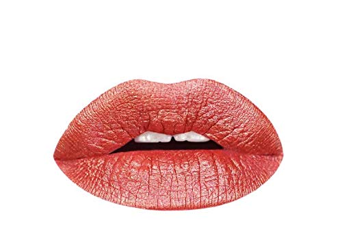 Aromi Copper-Bronze Metallic Matte Liquid Lipstick | Shimmery Finish, Vegan, Cruelty-Free, Long-Lasting, (Copper Bliss) #TOP8