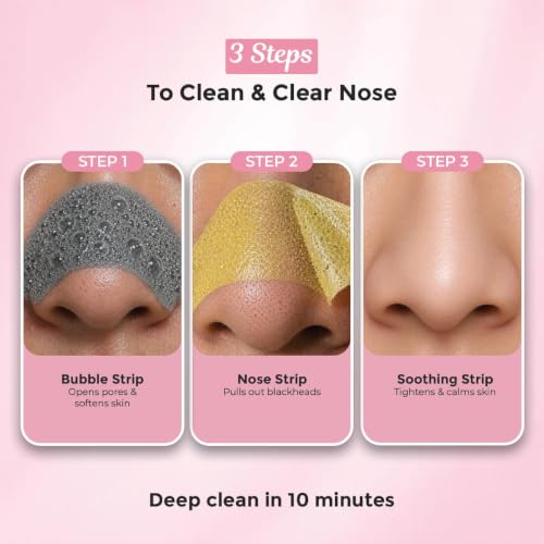 Image of Sanfe Aloe Vera 3 Step Nose Kit | 3 Units | Nose Strips for Blackhead Removal Routine | Deep Cleansing Pore Cleaning Strips for Oily Skin Care | At Home Cleansing Kit | Peel-Off Mask Style (Pack of 2)