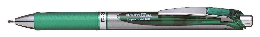 Pentel BL80-DX EnerGel Retractable Gel Ink Rollerball Pen,Green,1 mm