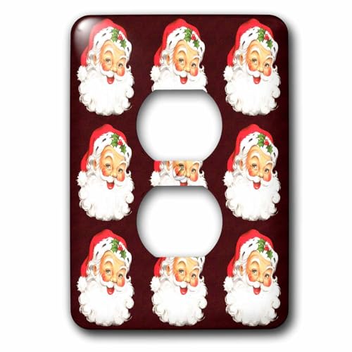 Couverture interrupteur motif Père Noël finition artistique raffinée