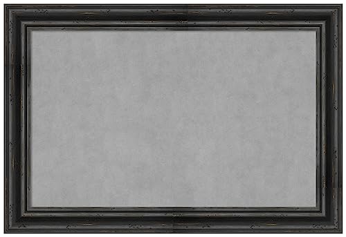 Amanti Art Black Framed Magnetic Board, 37x25, Country Rustic Office Decor