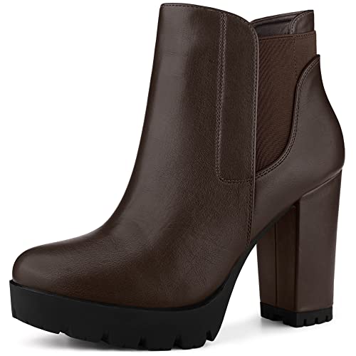 Perphy Platform Chunky High Heels Chelsea Boots for Women