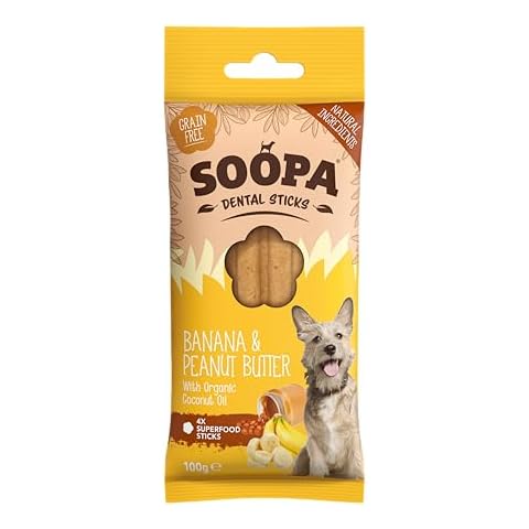 Soopa Grain Free Banana & Peanut Butter Dog Treats Cover