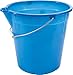La Briantina Secchio in Plastica con Becco Versatore, Manico in Ferro Zincato, Blu, Capacità 12 Litri immagine