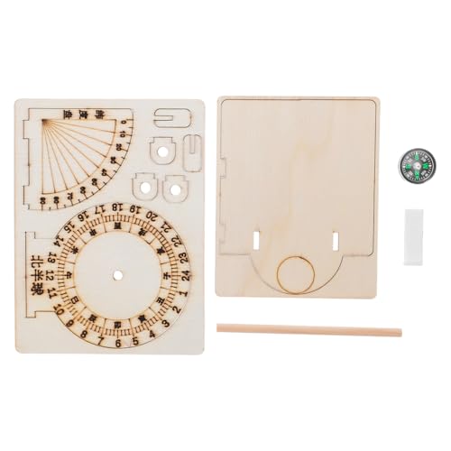 Toyvian 2pcs DIY Scientific Sundial Models Bedroom Decor Boys and Girls Clocks - Thumbnail 3
