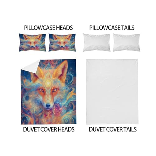 Housse de couette microfire douce imprimé animal 220x240