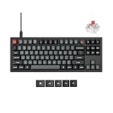 Keychron V3 8K TKL Wired Mechanical Keyboard, 8000 Hz Polling Rate QMK Programmable Knob Hot-Swappable Gaming Keyboard, RGB Backlit, Ergonomic PBT Keycaps for Mac Windows Linux-Linear Red Switch
