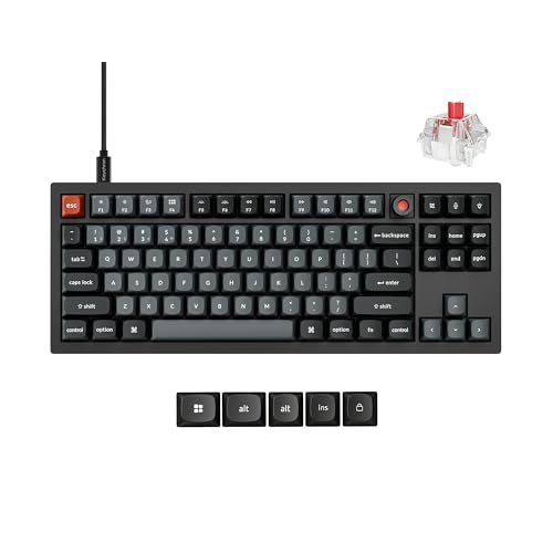 Keychron V3 8K TKL �L�����J�j�J���L�[�{�[�h 8000Hz �|�[�����O���[�g QMK/VIA �v���O�����\ �z�b�g�X���b�v�\ �Q�[�~���O�L�[�{�[�h �m�u�t�� ����� RGB �l�ԍH�w�Ɋ�Â���PBT�L�[�L���b�v Mac Windows