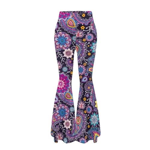 Women's High Waisted Flare Leggings Bootcut Workout Yoga Pants-Tummy Control Bell Bottom Legging for Yoga Gym XS-2XL2