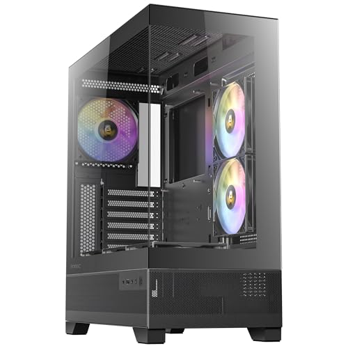 Boîtier d'ordinateur CX700M RGB Elite Antec moyen tour avec fenêtres en verre trempé