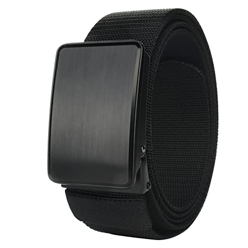 Mens Belt Black Canvas Tactical Work Golf Belts for Men Big and Tall